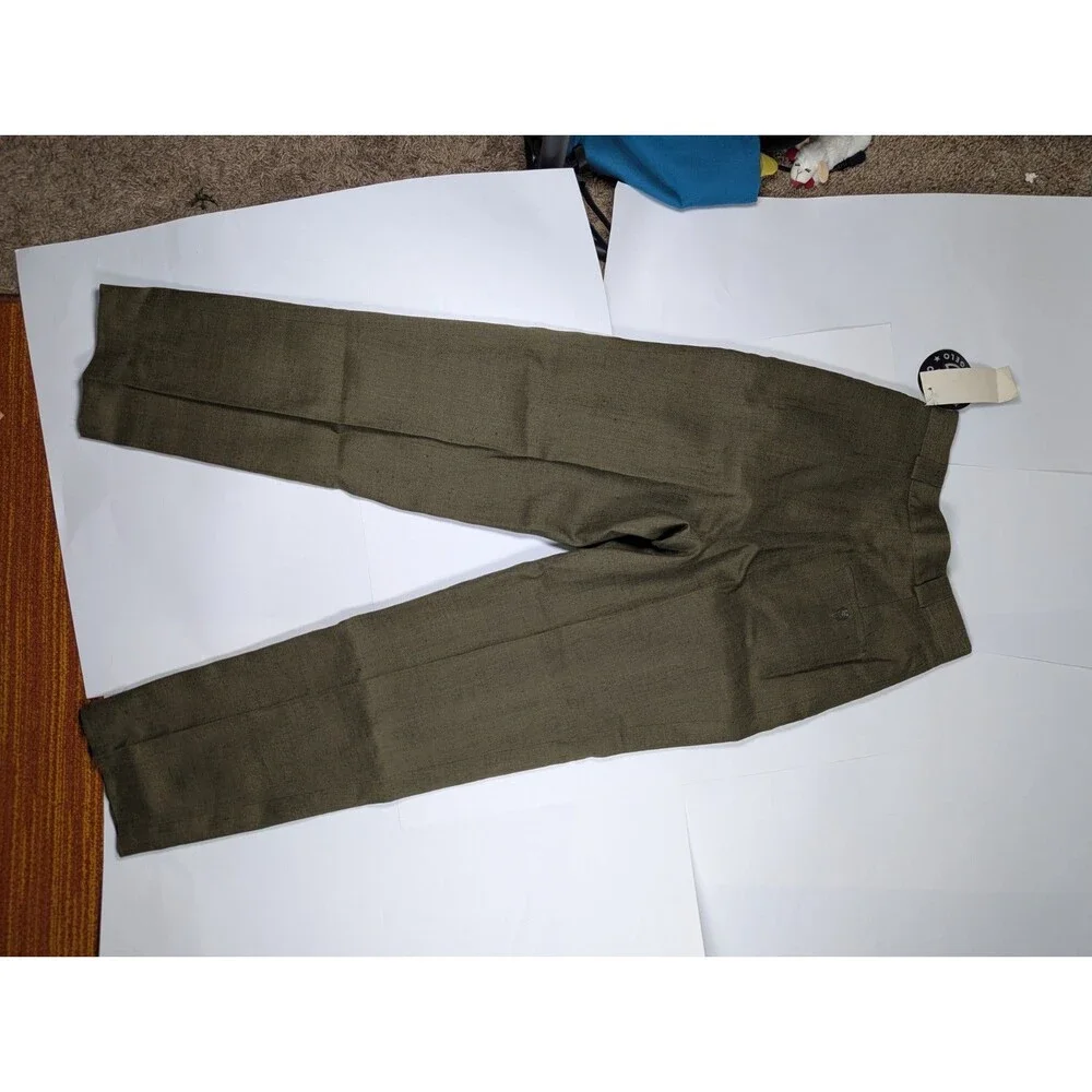 Giorgio Sant'Angelo VTG Dress Pants Woman's Size 10  Pleated Loose Green
